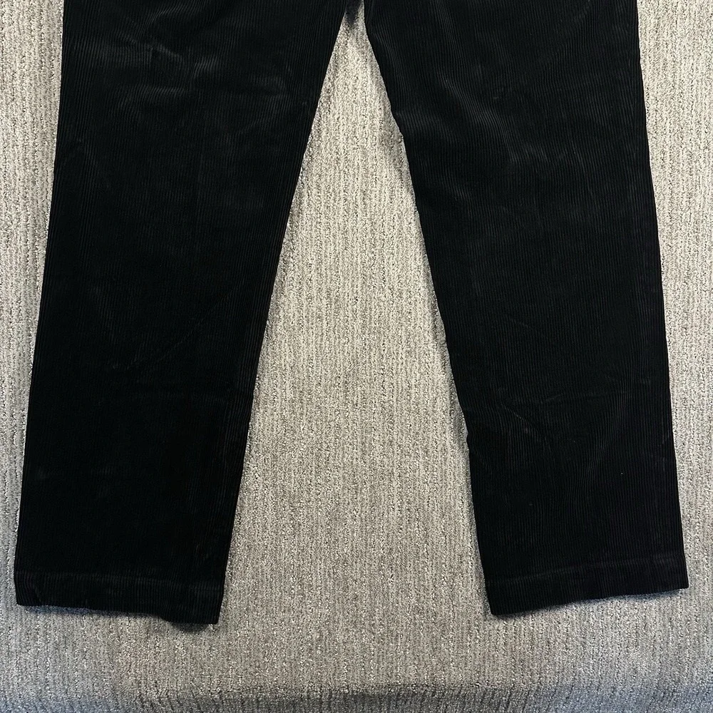 Polo Ralph Lauren Preston Pants Mens 38x34 Black Corduroy Trouser Vintage 90s‎